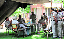 A view of the newly set up police control room in Bathinda