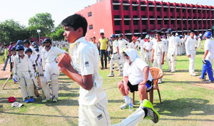 Former cricketer Bishan Singh Bedi supervises cricket trials, organised by Bishan Singh Bedi Coaching Centre and Yuvraj Excellence Cricket Academy, at Government Model Senior Secondary School, Sector 26, Chandigarh. The selected players will visit the UK for coaching.