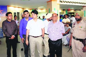 DC Varun Roojam inspects Suwidha Centre in Jalandhar on Wednesday