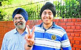 Gursimran Singh of Guru Nanak Public School, Sarabha Nagar, has bagged the first position in the medical stream by securing 97% marks