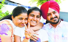Tamanna of BCM Arya Model Senior Secondary School, Shastri Nagar, has stood first in humanities with 96.2% marks