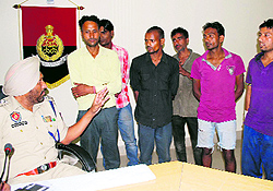 ACP Balkar Singh interacts with drug-addicts before they are admitted to Swami Vivekanand 