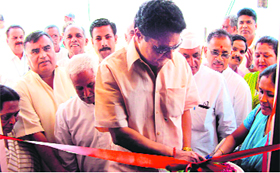 Health Minister Surendra Singh Negi inaugurates a Homoeopathic Hospital in Haridwar on Saturday.