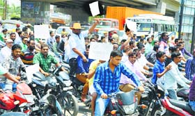 Members of the Bharatiya Valmiki Dharam Samaj take out a scooter rally against drug addiction in Ludhiana