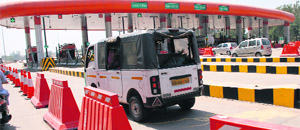 The toll plaza on the Panchkula-Parwanoo highway at Chandimandir.
