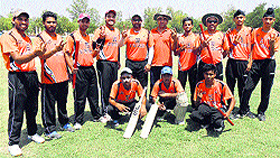 Net Vibes Technology team during a match in Bathinda