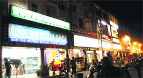 Ads have come up outside commercial buildings at several places in Chandigarh in violation of the rules