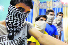 Drug addicts lodged in the Central Jail in Ludhiana.