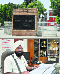 MS Marwaha, Principal of SGGS College, at his office.