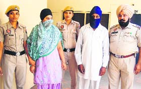 The accused couple in Lambra police custody