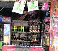 A view of a liquor shop in Amritsar