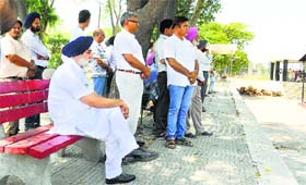 Education Minister Sikander Singh Maluka at the cremation ground in Chandigarh on Thursday