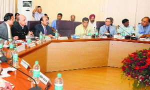 Finance Minister Arun Jaitley at a pre-Budget consultation meeting with industrialists in New Delhi on Friday.