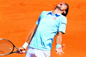 Novak Djokovic beat Ernests Gulbis in four sets to reach the final
