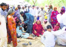 The inconsolable family members of the deceased boys