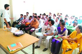 The meeting of the Bharat Naujawan Sabha in progress in Bathinda on Monday.