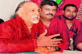 Col Ashok Kini along with volunteers in Haridwar on Monday
