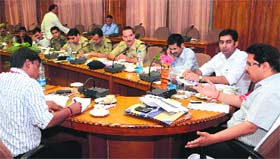 The CEO, Shri Mata Vaishno Devi Shrine Board, reviews disaster management preparedness at a meeting in Katra