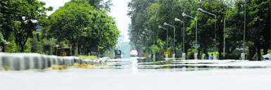 A mirage captured in Ludhiana on a hot Sunday noon.