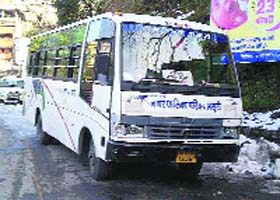 The city bus service that came to a halt due to the apathy of the Municipal Council in Mussoorie on Wednesday