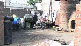 A sweetmeat workshop operating from a house at Kalia Colony in Jalandhar.