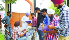 Applicants buy prospectuses at SCD Government College in Ludhiana.