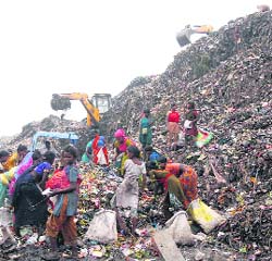Wariana garbage dump in Jalandhar.