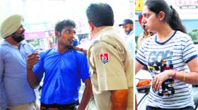 The snatcher who was nabbed by the police; (and right) the victim priya.