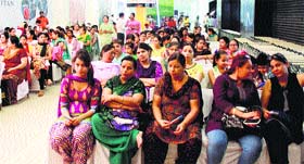 Visitors attend Fathers Day celebrations during the ongoing summer camp at Alpha One in Amritsar.