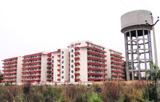 A view of the plot of the Bathinda Improvement Trust at Transport Nagar in Bathinda.