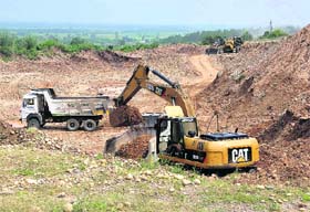 Illegal mining is carried out in Yamunanagar, Karnal, Panchkula, Panipat, Sonepat, Mewat, Faridabad, Narnaul, Rewari, Gurgaon and Bhiwani districts