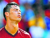 Ronaldo was left charging around desperately to make any impact