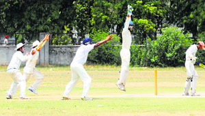 A match in progress on the PAU ground in Ludhiana.