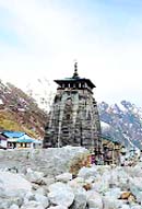 Kedarnath Temple suffered partial damage during the Himalayan tsunami.