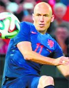 Arjen Robben drew the first blood for the Netherlands.