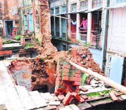 The Rora Wali Gali in the walled city where the old, rickety buildings were demolished by MC teams in Amritsar sometime ago.