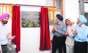 Food and Civil Supplies Minister Adesh Pratap Singh Kairon (black turban) at the inauguration of the new building of the consumer court at Ranjit Avenue in Amritsar on Thursday. 