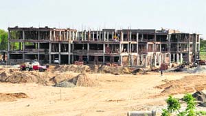School building for meritorious students under construction in Bathinda.