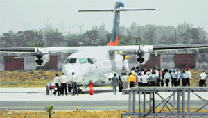 A mock drill was conducted at the Sahnewal Airport, Ludhiana, to check the preparedness of various departments.