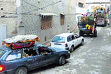 Families fleeing the operation area