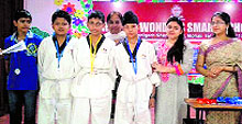 Winners of the inter-school tae kwon do meet at The Holy Wonders Smart School, Mohali