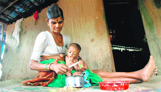 Close to 43 per cent children under five are found to be underweight in India.
