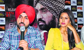 Star cast of Punjab 1984 promote the film in Ludhiana.