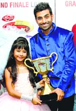 Teriya Magar with her trophy