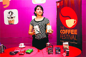 Aparupa Roy, a coffee evangelist, informs the gathering about different types of coffee in Dehradun on Thursday. 