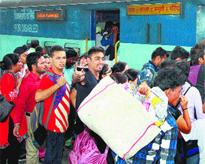 With summer vacations coming to an end, the rush at the railway station has increased, with people coming back to their respective places.