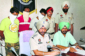 The accused in police custody in Ludhiana. 