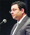 Tata Sons chairman Cyrus P Mistry speaks at the AGM of TCS in Mumbai on Friday. PTI