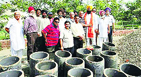 Work on laying of sewers commences at Shaheed Bhagat Singh Nagar Colony in Ludhiana on Friday.