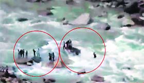 The water level rose suddenly in the Beas. The river swelled within minutes and the strong current rendered the efforts of the students to swim to the bank futile.